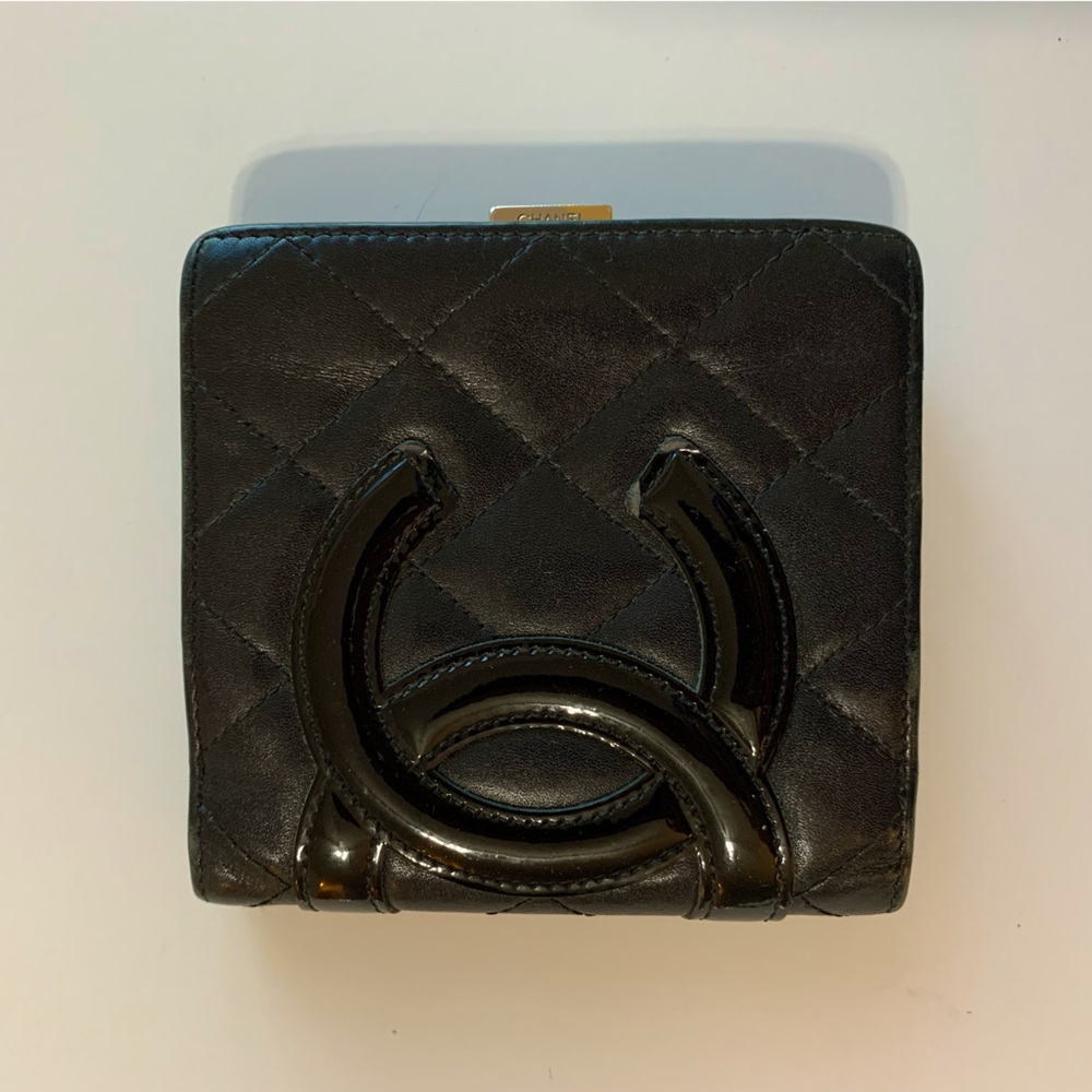 CHANEL Quilted bifold Cambon wallet
